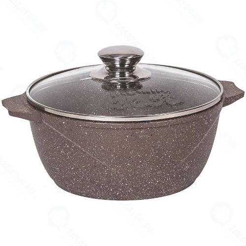 Кастрюля с крышкой Мечта 4 л, 24 см, антипригарное покрытие Brown (44806)
