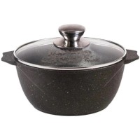 Кастрюля с крышкой Мечта Гранит, 6 л, антипригарное покрытие (46701)