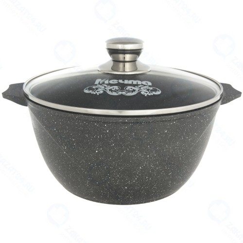 Кастрюля с крышкой Мечта 48802 Гранит, 8 л Black