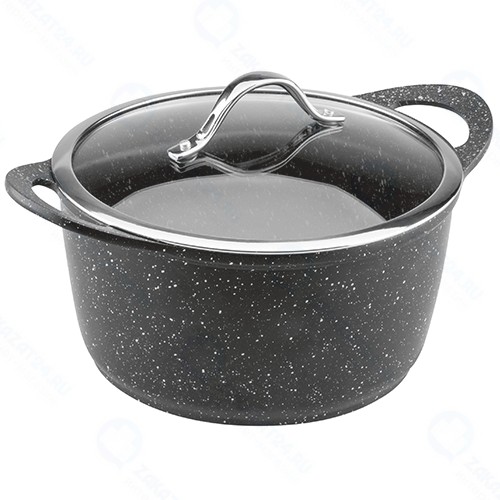 Кастрюля с крышкой VINZER Premium Granite Induction, 24 см, 5 л (89452)