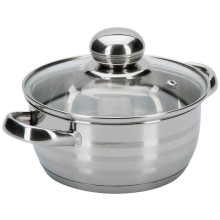 Кастрюля с крышкой REGENT-INOX 93-Lv02 Luna, 1,5 л, 16х7,5 см