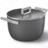 Кастрюля с крышкой Smeg 7,7 л, черная (CKFC2611BLM)