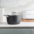 Кастрюля с крышкой Smeg 7,7 л, черная (CKFC2611BLM)