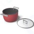 Кастрюля с крышкой Smeg 7,7 л, красная (CKFC2611RDM)