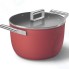 Кастрюля с крышкой Smeg 7,7 л, красная (CKFC2611RDM)