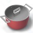Кастрюля с крышкой Smeg 7,7 л, красная (CKFC2611RDM)