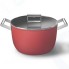 Кастрюля с крышкой Smeg 7,7 л, красная (CKFC2611RDM)