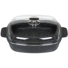 Жаровня с крышкой VICTORIA Гранит, 28х28 см (G1128G) Жаровня с крышкой VICTORIA Гранит, 28х28 см (G1128G)