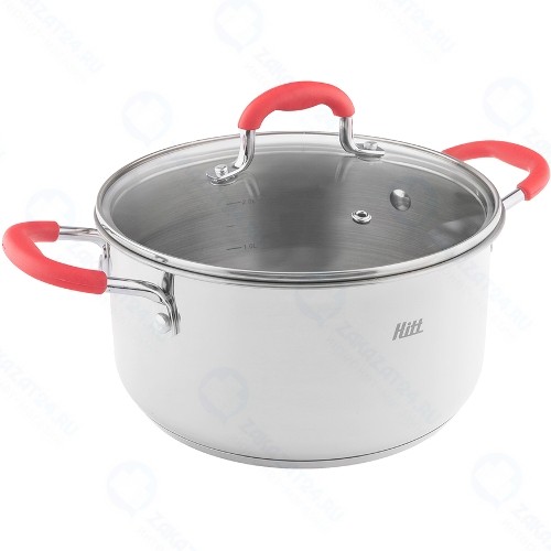 Кастрюля с крышкой Hitt Colorfest, 1,5 л, 16х8 см (HCF-RC16)