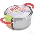 Кастрюля с крышкой Hitt Colorfest, 1,5 л, 16х8 см (HCF-RC16)