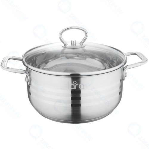 Кастрюля с крышкой LARA Standart, 7,1 л, 26x14,5 см (LR02-06)