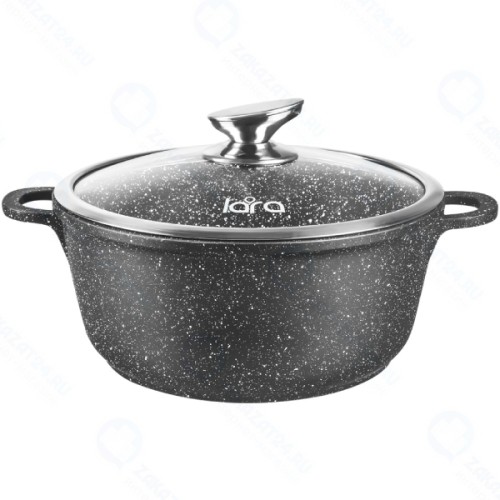 Кастрюля с крышкой LARA Rio, 26 см, 5 л, антипригарное покрытие (LR02-205)