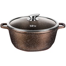 Кастрюля с крышкой LARA Rio, 30х12,5 см, 7,3 л, антипригарное покрытие (LR02-207 CHOCO) Кастрюля с крышкой LARA Rio, 30х12,5 см, 7,3 л, антипригарное покрытие (LR02-207 CHOCO)