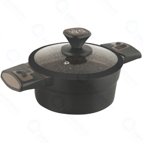 Кастрюля с крышкой LARA Monaco, 4,5 л, 24х11,5 см (LR02-301 CHOCO)