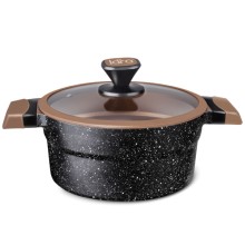 Кастрюля с крышкой LARA Марсель, 20x9,5 см, 2,5 л, антипригарное покрытие (LR02-302)