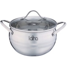 Кастрюля с крышкой LARA Apple, 16x10 см, 2,1 л (LR02-31) Кастрюля с крышкой LARA Apple, 16x10 см, 2,1 л (LR02-31)