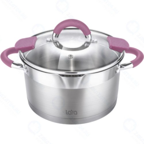 Кастрюля с крышкой LARA Viva, 24x13 см, 5,3 л (LR02-314)