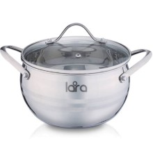 Кастрюля с крышкой LARA Apple, 20x11,5 см, 3,7 л (LR02-33) Кастрюля с крышкой LARA Apple, 20x11,5 см, 3,7 л (LR02-33)
