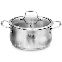 Кастрюля с крышкой LARA Прованс, 26x13 см, 7,3 л (LR02-355)