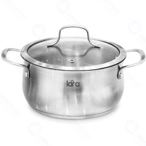 Кастрюля с крышкой LARA Прованс, 26x13 см, 7,3 л (LR02-355)