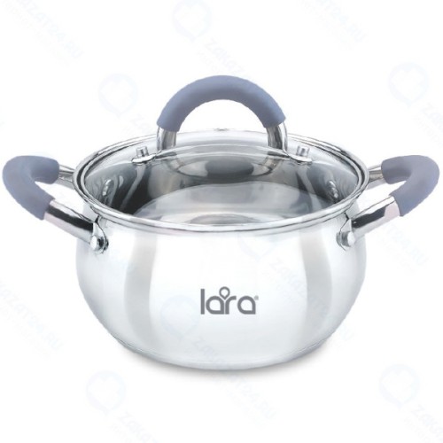 Кастрюля с крышкой LARA Bell, 18x10,5 см, 2,6 л (LR02-481)
