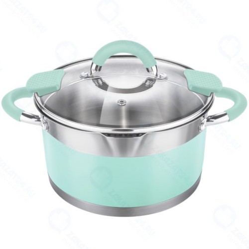 Кастрюля с крышкой LARA Mint, 20x11 см, 3,3 л (LR02-542)