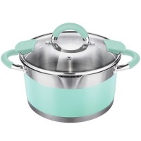 Кастрюля с крышкой LARA Mint, 22x12 см, 4,4 л (LR02-543)