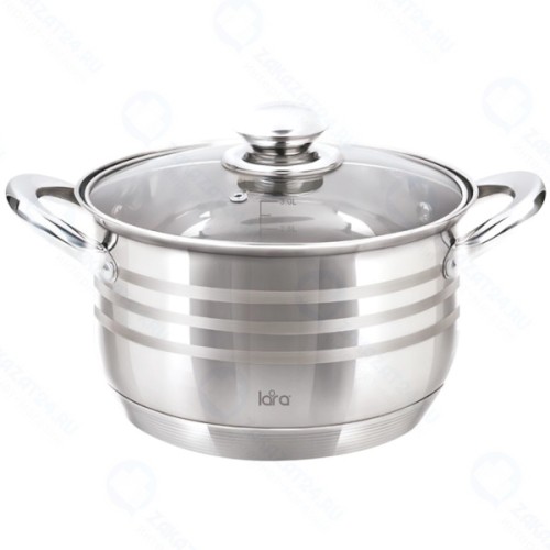 Кастрюля с крышкой LARA Sonata, 16x10,5 см, 2,1 л (LR02-580)