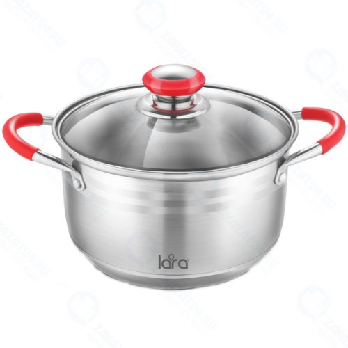 Кастрюля с крышкой LARA Лондон, 22x12,5 см, 4,1 л (LR02-763)