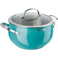 Кастрюля с крышкой Rondell Turquoise RDS-718, 3.8 л