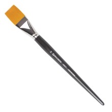 Кисть художественная Brauberg Art Classic, синтетика жесткая плоская, №36, длинная ручка (200677)
