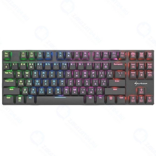 Игровая клавиатура Sharkoon PureWriter TKL RGB slim Blue