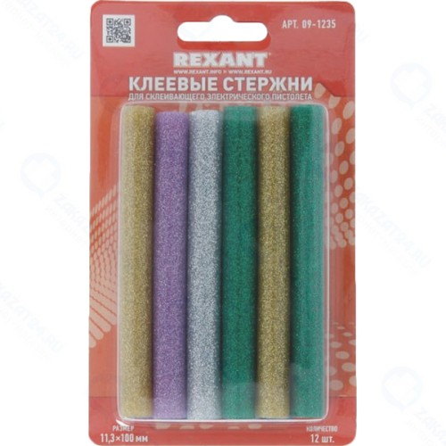 Клеевые стержни Rexant 100 мм, 12 шт (09-1235)