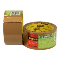 Упаковочная клейкая лента 3M Scotch, бесшумная, 48 мм х 50 м, коричневая, 2 шт (309B-2)
