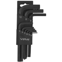 Набор шестигранных ключей Vira Г-образные, 1.5-10 мм, 9 шт (303147)