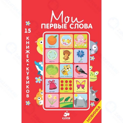 Книга для детей Clever 15 книжек-кубиков. Мои первые слова. Русский язык