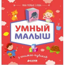 Книга для детей Clever 9 книжек-кубиков. Умный малыш Книга для детей Clever 9 книжек-кубиков. Умный малыш
