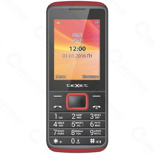 Мобильный телефон teXet TM-214 Black/Red