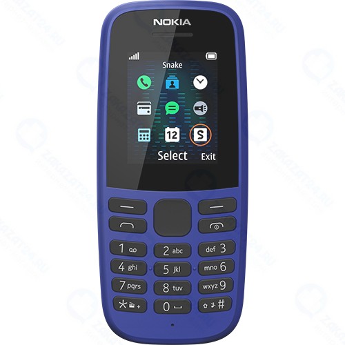 Мобильный телефон Nokia 105SS (2019) без зарядного устройства, Blue (ТА-1203)
