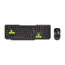 Комплект клавиатура + мышь Smartbuy One 230346A Black/Green (SBC-230346AG-KN)