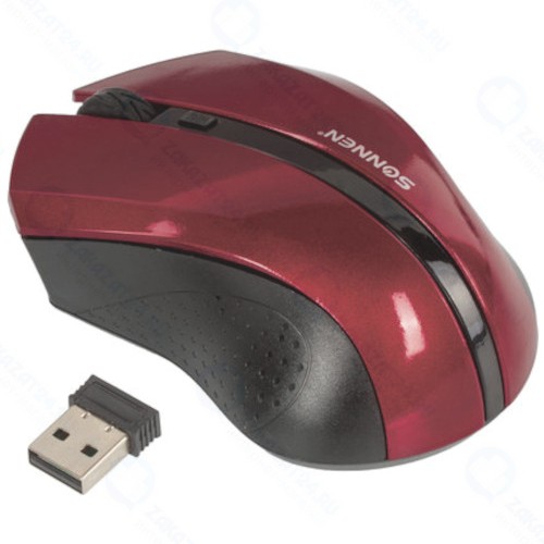 Мышь Sonnen WM-250Br, бордовая (512641)