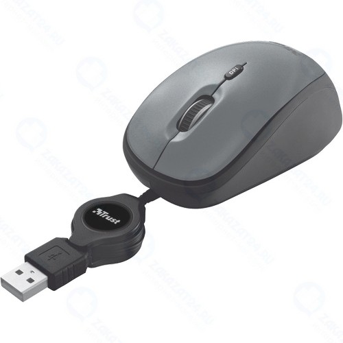 Мышь Trust Yvi Retractable Black, 19651