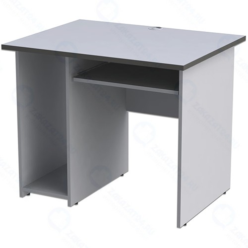 Компьютерный стол МОНОЛИТ 90х70х75 см, серый (640097)