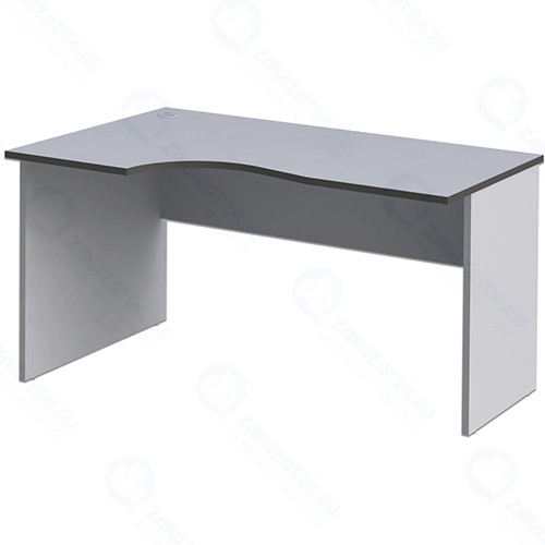 Письменный стол МОНОЛИТ 140х90х75 см, серый (640103)