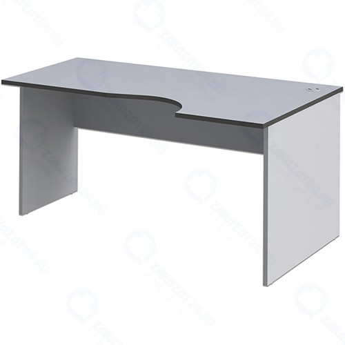 Письменный стол МОНОЛИТ 160х90х75 см, серый (640106)