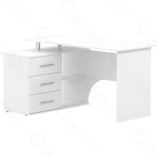 Компьютерный cтол Сокол Мебельная фабрика КСТ-09, левый, белый