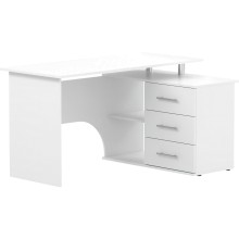 Компьютерный cтол СОКОЛ-МЕБ-ФАБРИКА КСТ-09, правый, белый Компьютерный cтол СОКОЛ-МЕБ-ФАБРИКА КСТ-09, правый, белый