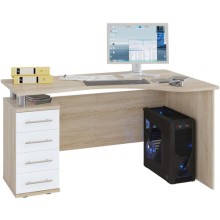 Компьютерный стол Сокол КСТ-104.1Л Дуб сонома/Белый Компьютерный стол Сокол КСТ-104.1Л Дуб сонома/Белый