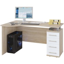 Компьютерный стол Сокол КСТ-104.1П Дуб сонома/Белый Компьютерный стол Сокол КСТ-104.1П Дуб сонома/Белый