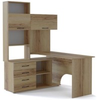 Компьютерный стол СОКОЛ-МЕБ-ФАБРИКА КСТ-14Л, дуб делано